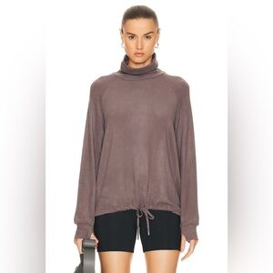 New VARLEY Portland High Neck Midlayer Sweater in Deep Charcoal size XS